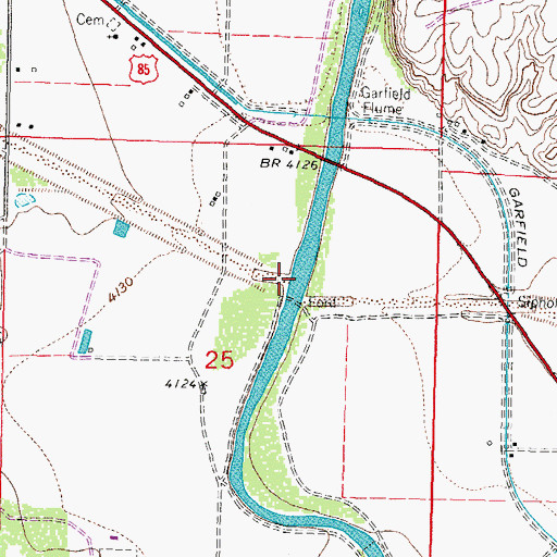 Topographic Map of Tierra Blanca Creek, NM