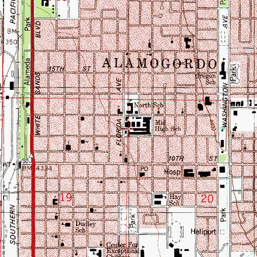 Topographic Map of Tiger Field, NM