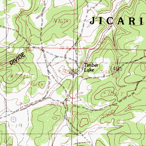 Topographic Map of Timber Lake, NM