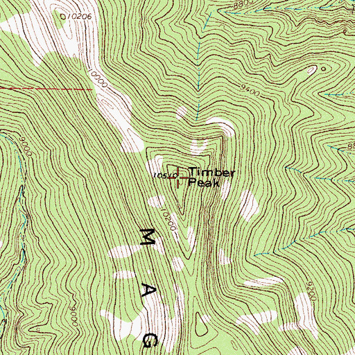Topographic Map of Timber Peak, NM