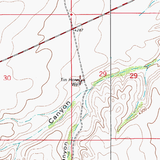 Topographic Map of Tin Henry Well, NM
