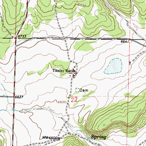 Topographic Map of Golder Ranch, NM