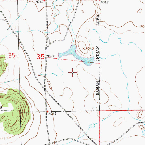Topographic Map of Togeye Flats, NM