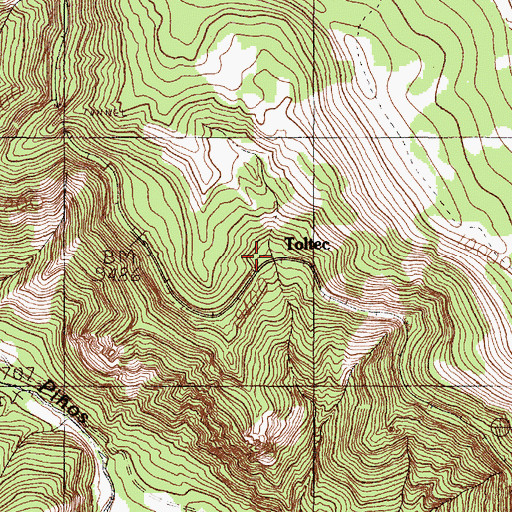 Topographic Map of Toltec, NM