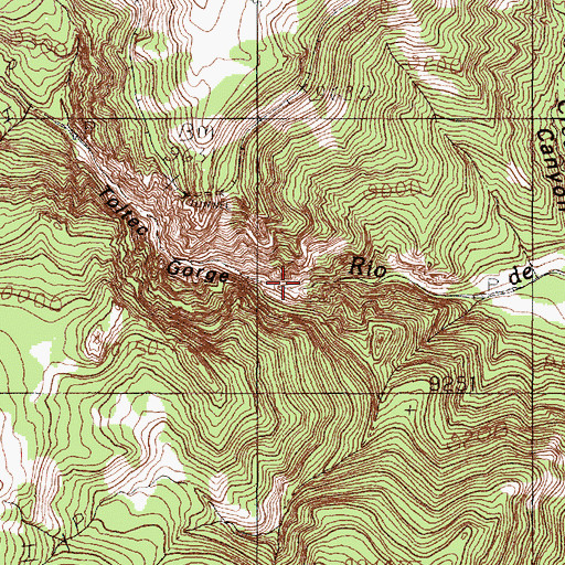 Topographic Map of Toltec Gorge, NM