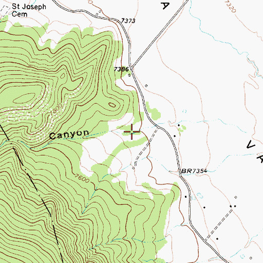 Topographic Map of Tomas Canyon, NM