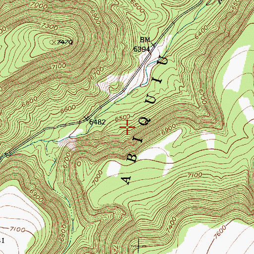 Topographic Map of Town of Abiquiu Grant, NM
