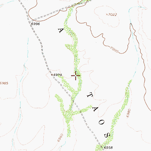 Topographic Map of Tract A Taos Pueblo, NM
