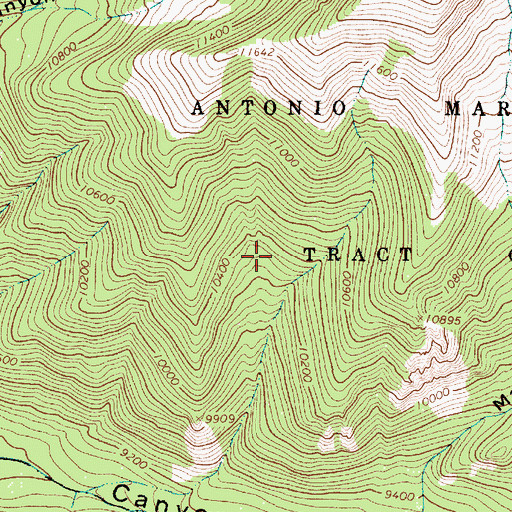 Topographic Map of Tract C Taos Pueblo, NM
