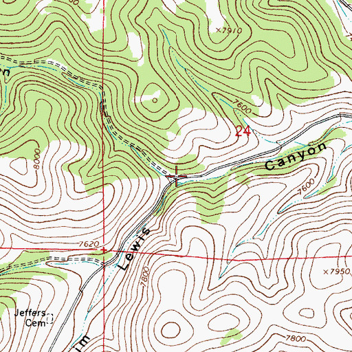 Topographic Map of Trail Canyon, NM
