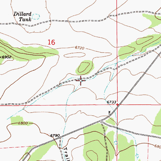 Topographic Map of Trail Canyon, NM