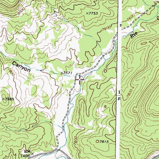 Topographic Map of Trail Canyon, NM