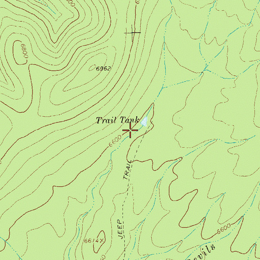 Topographic Map of Trail Tank, NM