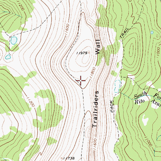 Topographic Map of Trailriders Wall, NM