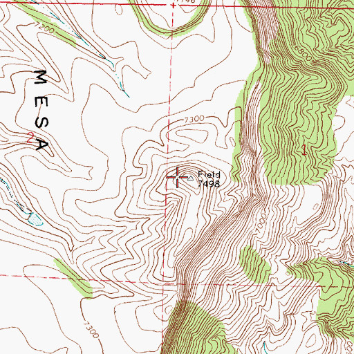 Topographic Map of Tres Hermanos Mesa, NM