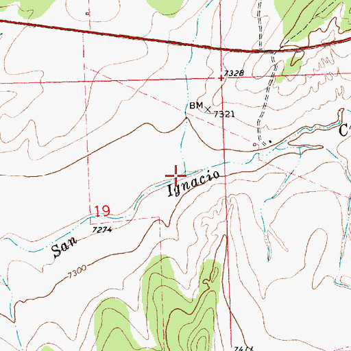 Topographic Map of Tres Lagunas Draw, NM
