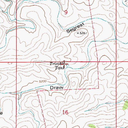 Topographic Map of Trimble Tank, NM
