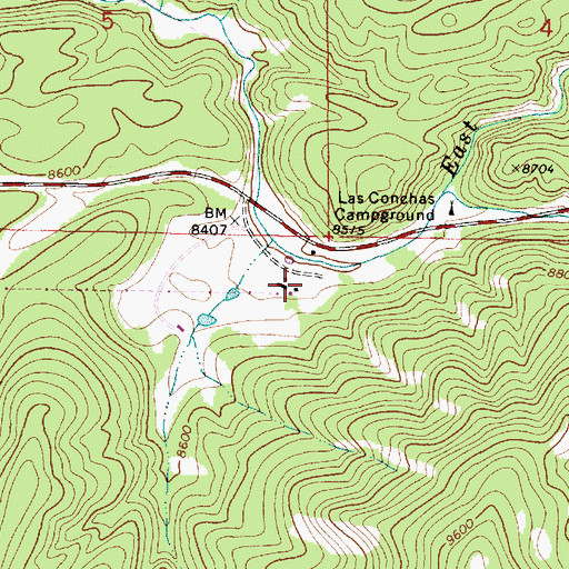 Topographic Map of Triple H Ranch, NM