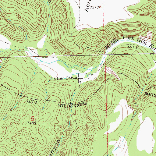 Topographic Map of Trotter Cabin, NM