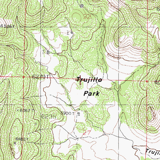 Topographic Map of Trujillo Park, NM