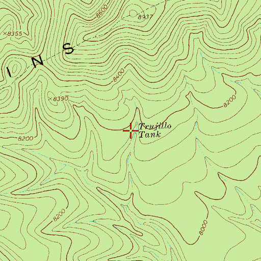 Topographic Map of Trujillo Tank, NM