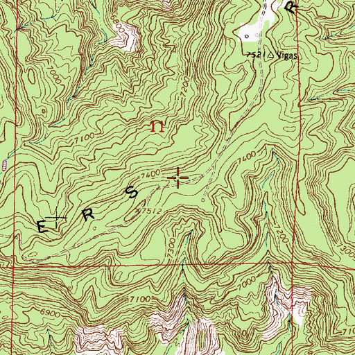 Topographic Map of Tuckers Ridge, NM