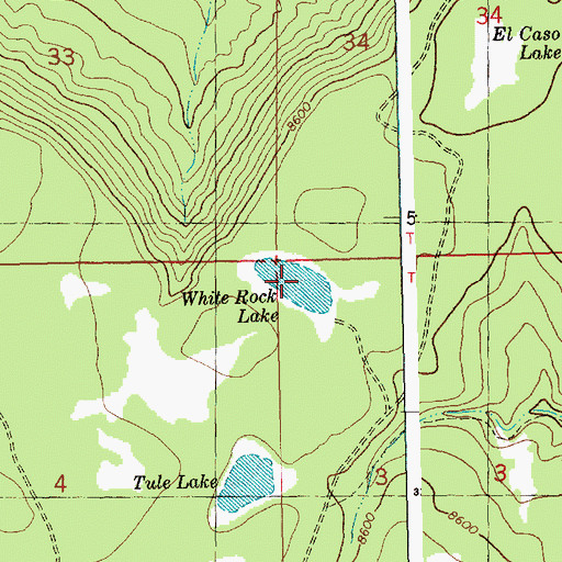 Topographic Map of White Rock Lake, NM