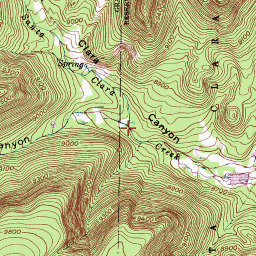 Topographic Map of Turkey Canyon, NM