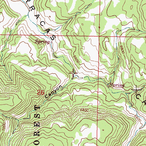 Topographic Map of Turkey Canyon, NM