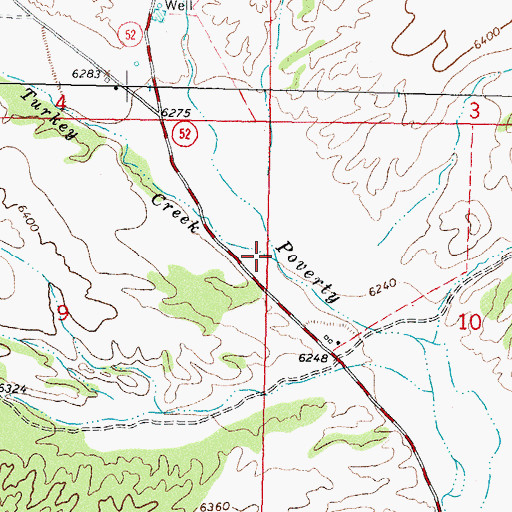 Topographic Map of Turkey Creek, NM