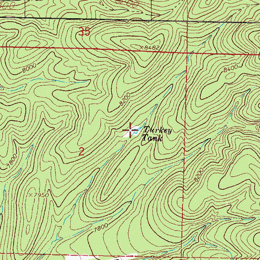 Topographic Map of Turkey Tank, NM