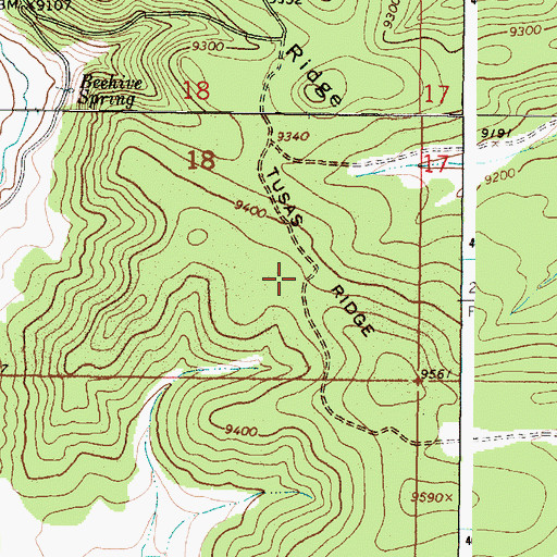 Topographic Map of Tusas Ridge, NM