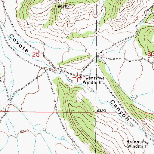 Topographic Map of Twentyfive Windmill, NM
