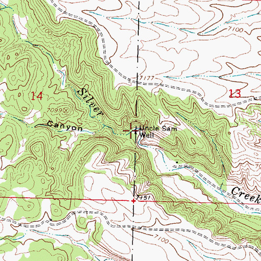 Topographic Map of Uncle Sam Well, NM
