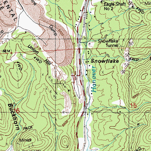 Topographic Map of Union Hill Portal, NM