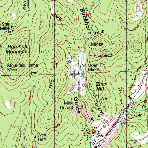 Topographic Map of United States Adit, NM