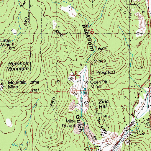 Topographic Map of United States Tunnel, NM