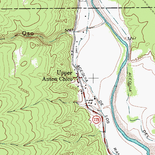 Topographic Map of Upper Anton Chico, NM