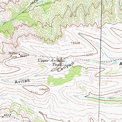 Topographic Map of Upper Avilas Tank, NM