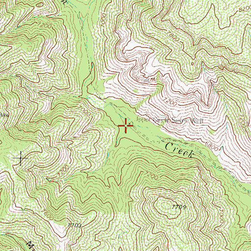 Topographic Map of Upper Circle Seven Well, NM