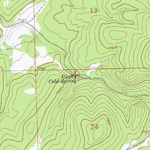 Topographic Map of Upper Cold Spring, NM