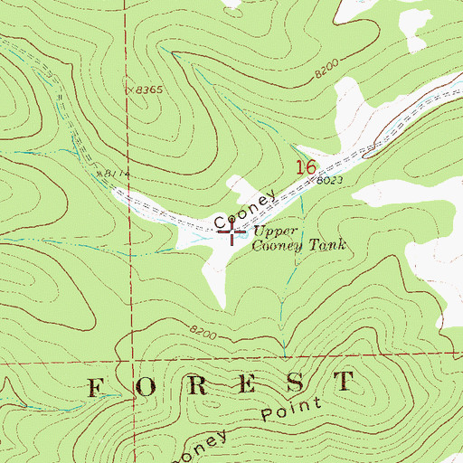 Topographic Map of Upper Cooney Tank, NM