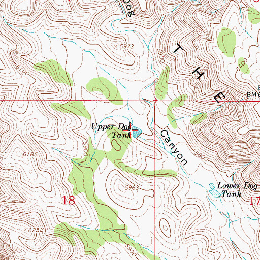 Topographic Map of Upper Dog Tank, NM