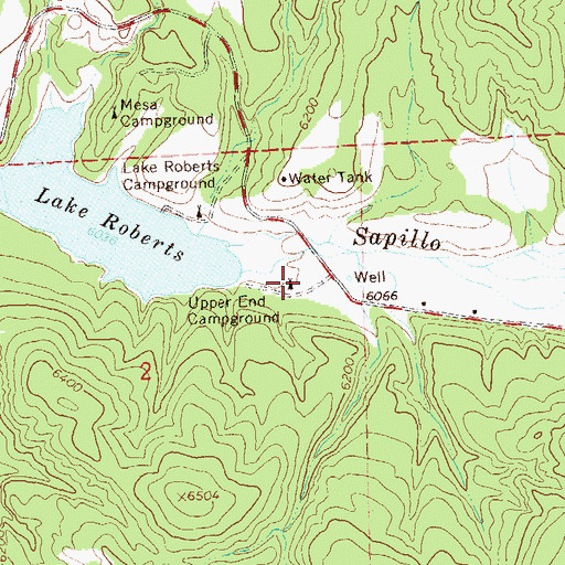 Topographic Map of Upper End Campground, NM