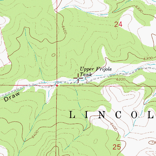 Topographic Map of Upper Frijole Tank, NM
