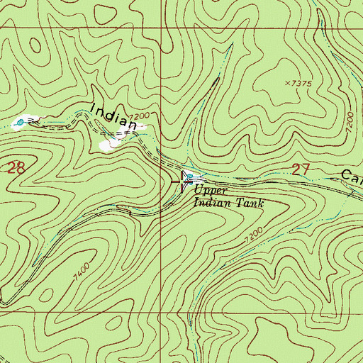 Topographic Map of Upper Indian Tank, NM