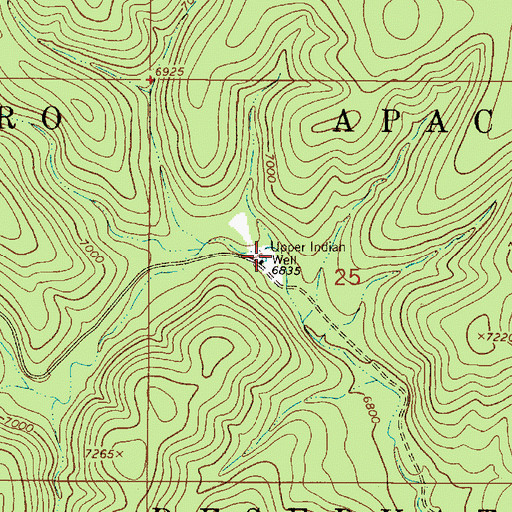 Topographic Map of Upper Indian Well, NM