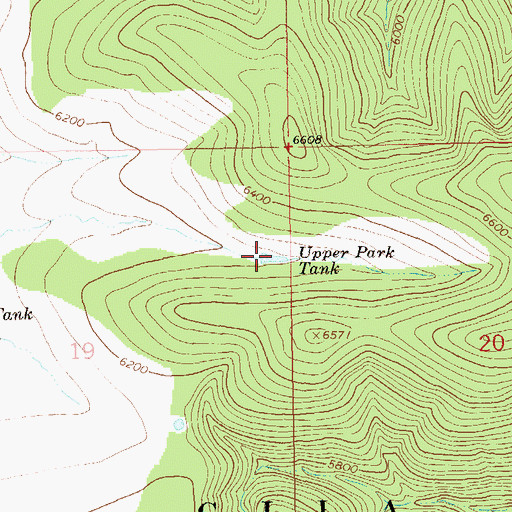 Topographic Map of Upper Park Tank, NM