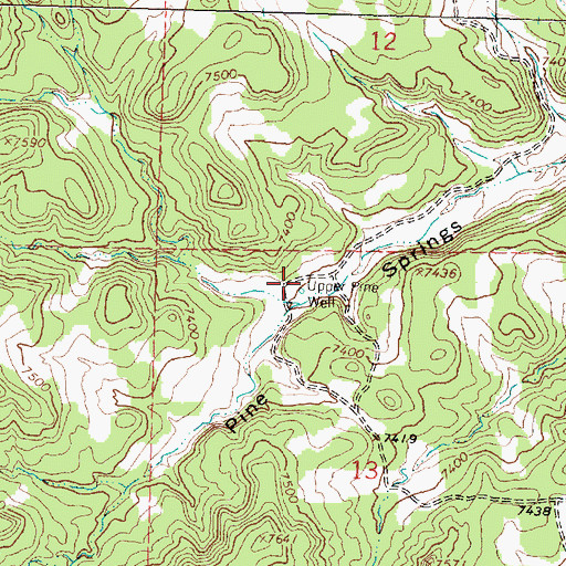 Topographic Map of Upper Pine Well, NM