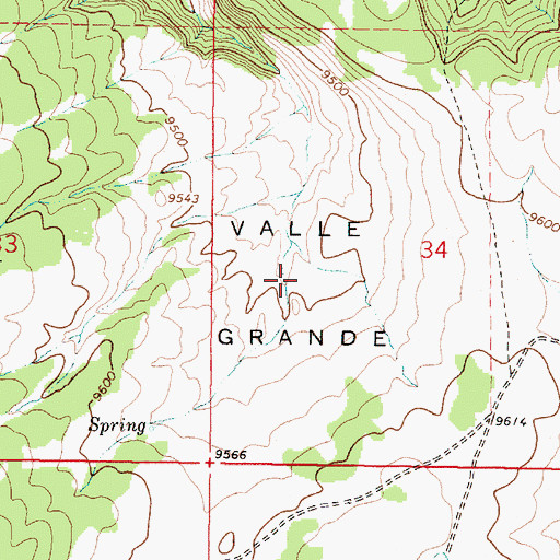 Topographic Map of Valle Grande, NM